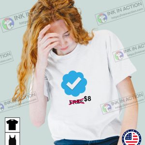 elon musk business Twitter 8 Blue Checkmark Trending Simple T shirt