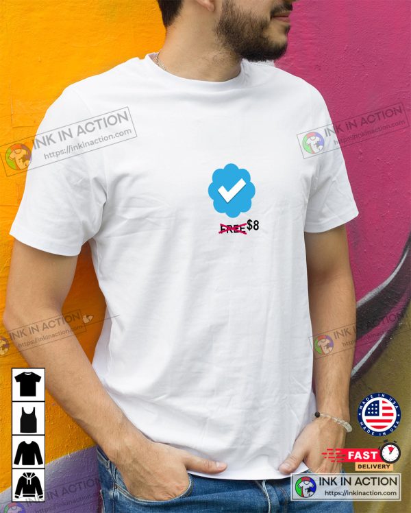 Elon Musk Business Twitter $8 Blue Checkmark Trending Simple T-shirt