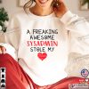 A Freaking Awesome Sysadmin Stole My Heart, Funny Valentine’s Day Unisex T-Shirt