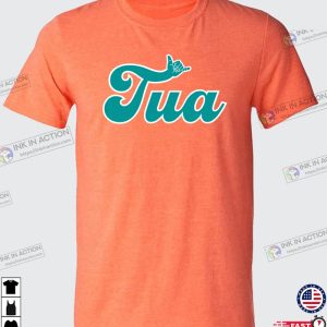 ALOHA TUA Miami Football themed Soft Ringspun Pre shrunk Cotton Tshirt 3