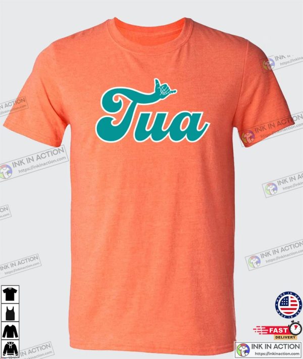 Aloha Tua Miami Football-themed Soft Ringspun Pre-shrunk Cotton T-shirt