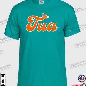 Aloha Tua Miami Football-themed Soft Ringspun Pre-shrunk Cotton T-shirt