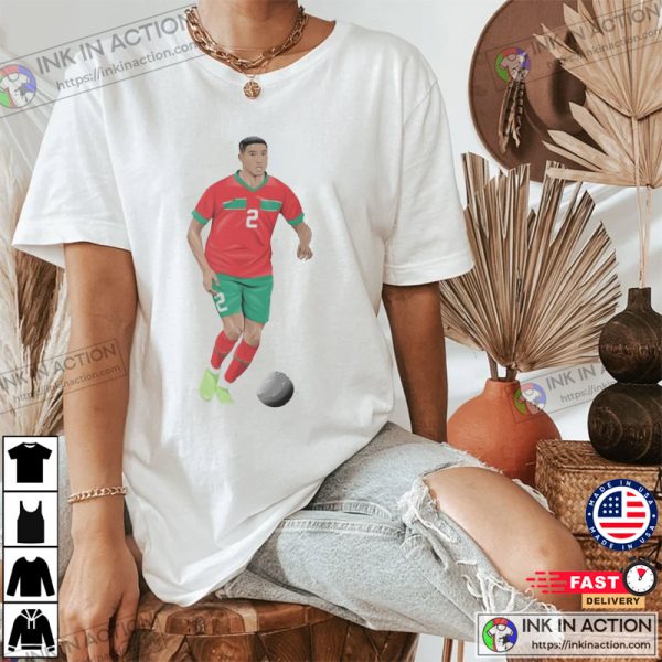 Achraf Hakimi Football Morocco World Cup 2022 Graphic T-Shirt