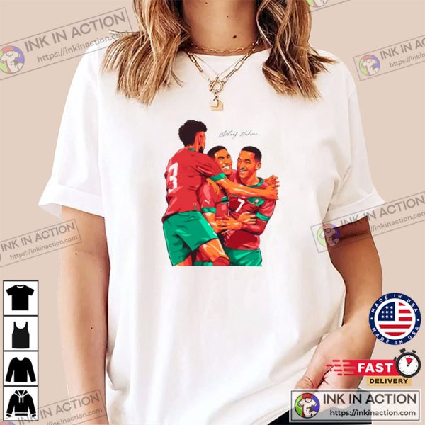 Achraf Hakimi Football Morocco World Cup 2022 Tee