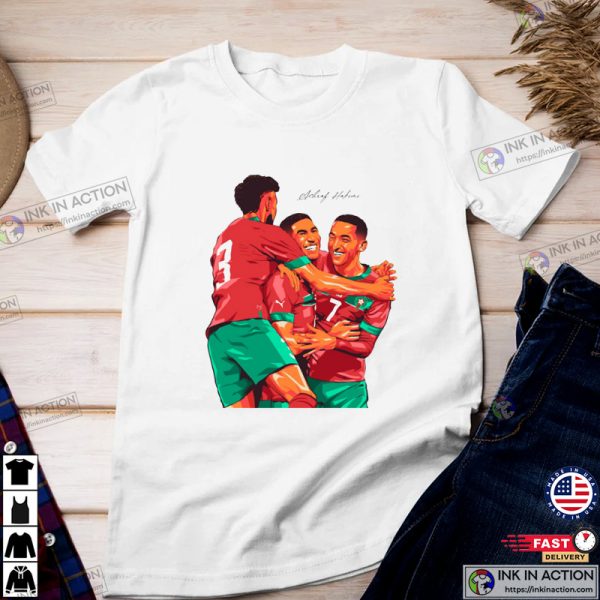 Achraf Hakimi Football Morocco World Cup 2022 Tee