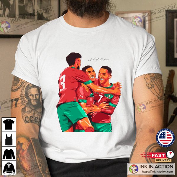 Achraf Hakimi Football Morocco World Cup 2022 Tee