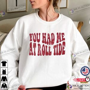 Alabama Roll Tide Sweatshirt Retro UA Football Shirt Roll Tide Sublimated Sweatshirt 2
