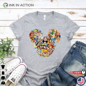 All Disney Characters Inside Mickey Ears T shirt Magical Vacation Tee 3