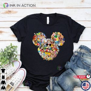 All Disney Characters Inside Mickey Ears T shirt Magical Vacation Tee 4