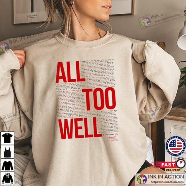 All Too Well Taylor New Album Midnights Sweatshirt