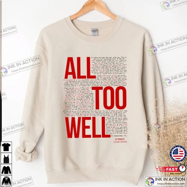 All Too Well Taylor New Album Midnights Sweatshirt