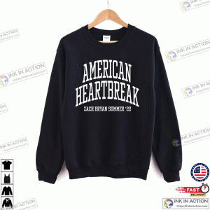 American Heartbreak Tour Printed Front and Back Sweatshirt Zach Bryan Shirt Zach Bryan Album T shirt 1