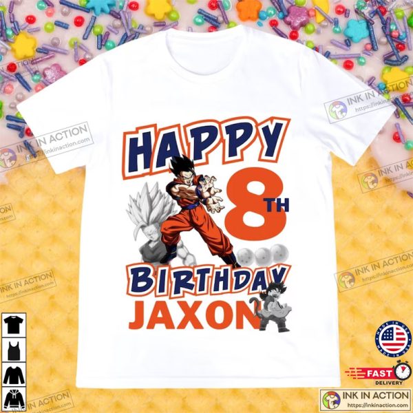 Anime Character Birthday Customized Gohan Shirt