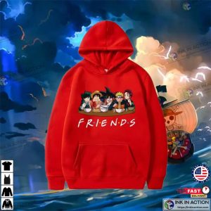 Anime Hoodie Strawhat Anime Lover Gifts Anime FRIENDS Hoodie Anime Fan Pullover 1