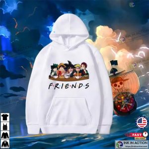 Anime Hoodie Strawhat Anime Lover Gifts Anime FRIENDS Hoodie Anime Fan Pullover 3