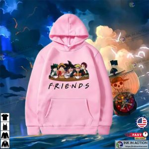 Anime Hoodie Strawhat Anime Lover Gifts Anime FRIENDS Hoodie Anime Fan Pullover 4
