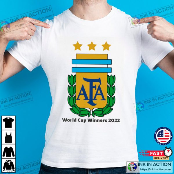 Argentina World Cup Winners 2022 Messi Jersey Argentina Champions Messi Soccer Tee