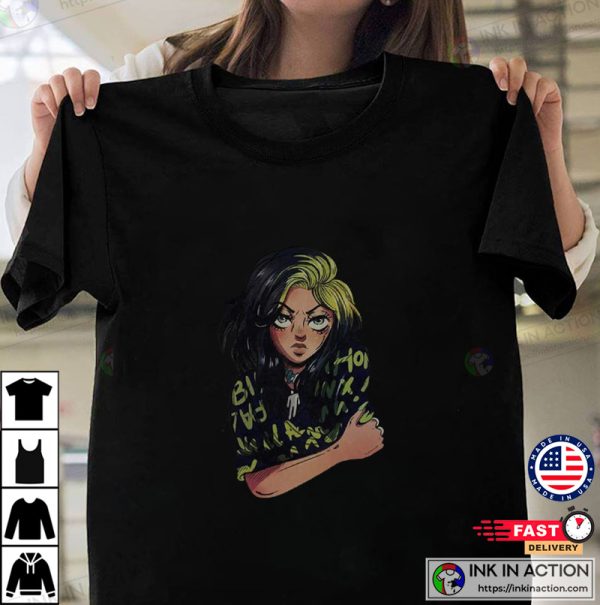Billie Eilish Unisex T-Shirt Anime Billie Merch