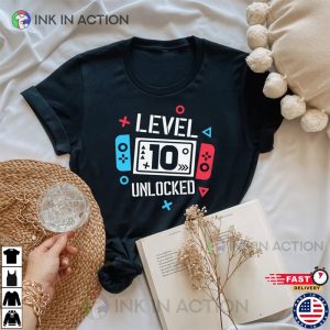 Birthday Shirt for Gamers Level 10 Unlocked Birthday Shirt 1