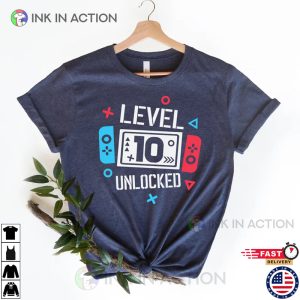 Birthday Shirt for Gamers Level 10 Unlocked Birthday Shirt 3