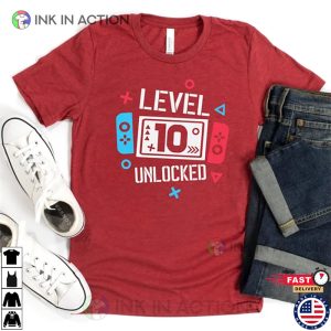 Birthday Shirt for Gamers Level 10 Unlocked Birthday Shirt 7
