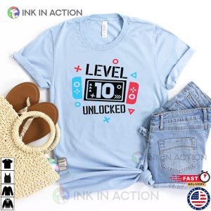 Birthday Shirt for Gamers Level 10 Unlocked Birthday Shirt 8