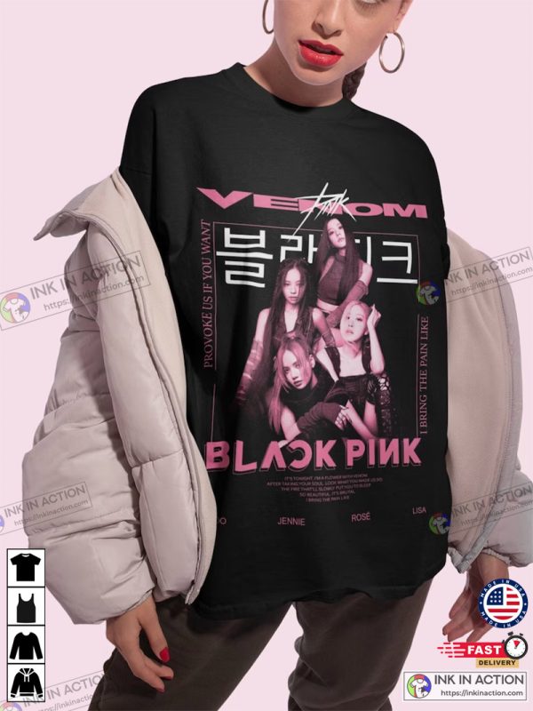 Pink Venom Black Pink Born Pink Concert Shirt