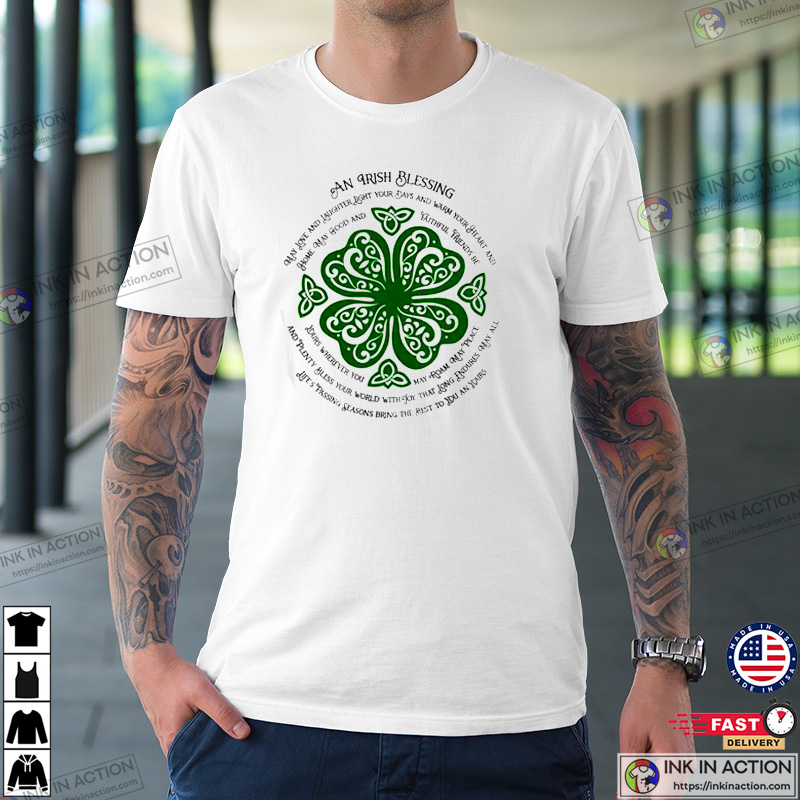 Blessed Irish St Patrick’s Day Shamrock St Paddys Heart T-shirt