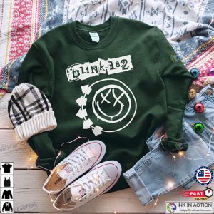 Blink Rock Band Graphic 182 Sweatshirt Smiley Shirt Face Blinks Blinks Tour 2022 Hoodie Gift For Him Her 1