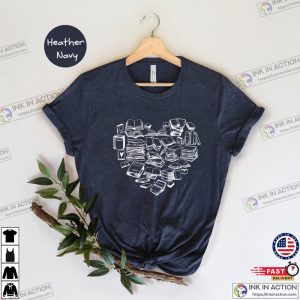 Books Distressed Heart Shirt Teacher Heart Tee 4