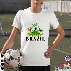 Brazilian Flag Brazil Travel Football Essential T Shirt 3