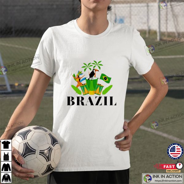 Brazilian Flag Brazil Travel Football Essential T-Shirt