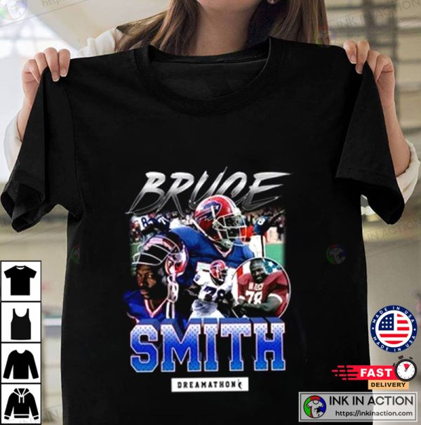 Bruce Smith Dreamathon Vintage 90s Football T-Shirt