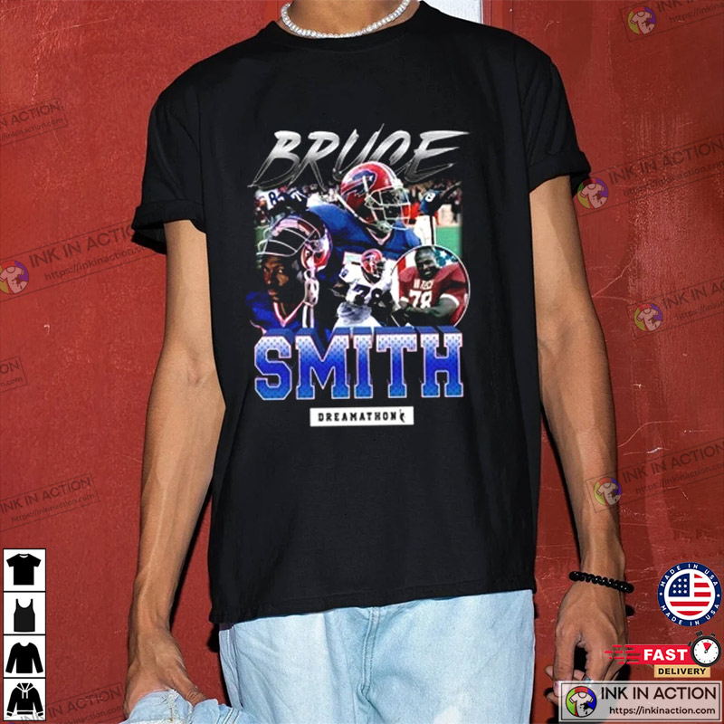 Bruce Smith Dreamathon Vintage 90s Football T-Shirt