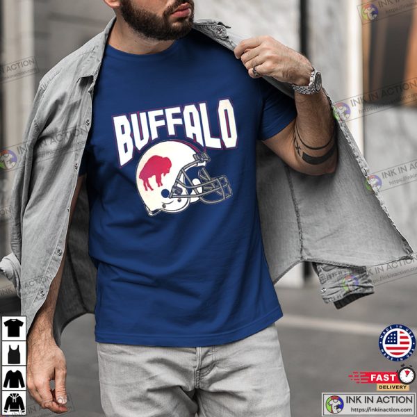 Buffalo Football Helmet Sports Retro Shirt