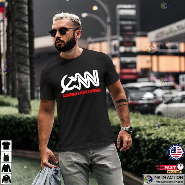 CNN Communist News Network Funny Tabloid Fake Corporate Media Trump Fraud Funny Political Shirt