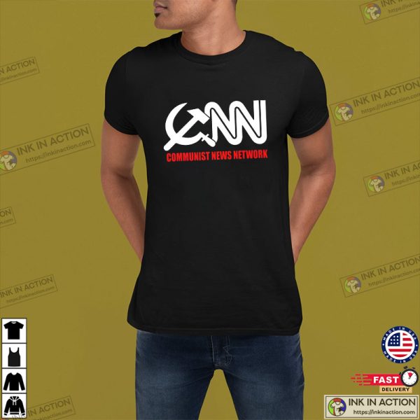 CNN Communist News Network Funny Tabloid Fake Corporate Media Trump Fraud Funny Political Shirt