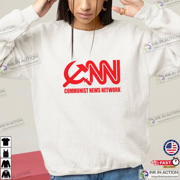 CNN Communist News Network Funny Tabloid Fake Corporate Media Trump Fraud Funny Political Shirt