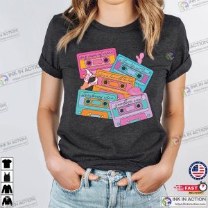 Casette Tapes 90s Vibes Music Quotes Western Song Graphic Tee 2