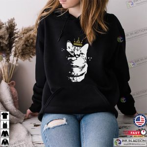 Cat With Crown Graphic T shirt Gift for Cat Lover Shirt 3