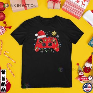 Christmas Game Controller Gamer T shirt 3