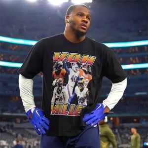 Cowboys’ Micah Parsons Pregame Tributed Von Miller T-shirt
