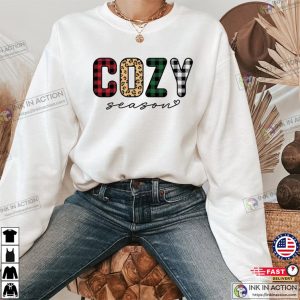 Cozy Season Sweatshirt Christmas Jumper Christmas Sweater Leopard Holiday Sweater Winter Sweatshirt 2