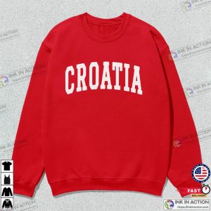 Croatia Collegiate Crewneck Sweater Croatia FIFA World Cup Qatar 2022 Basic T Shirt 3