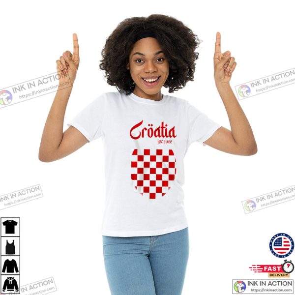 Croatia World Cup Soccer T-shirt Croatia Football Team Qatar 2022 Shirt