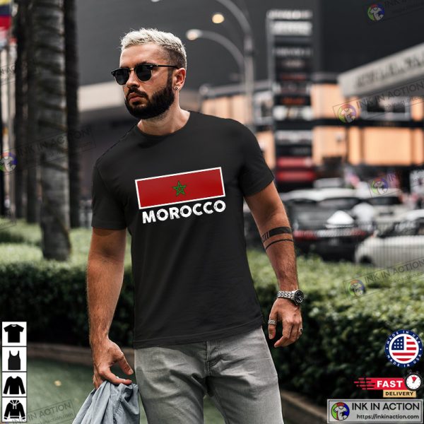 Custom Name Number Morocco Team World Cup 2022 Letter Tee