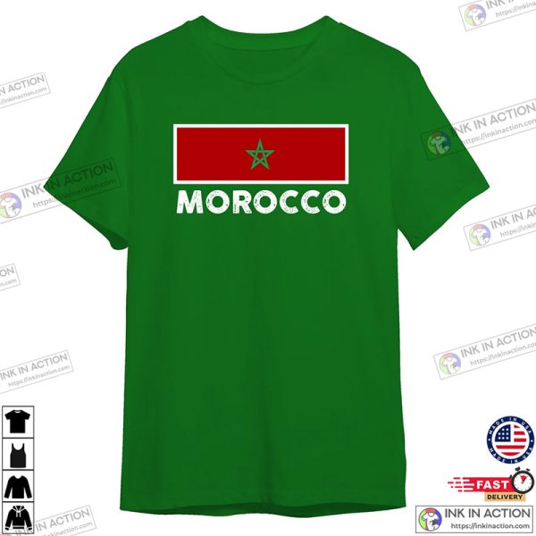 Custom Name Number Morocco Team World Cup 2022 Letter Tee