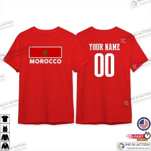 Custom Name Number Morocco Team World Cup 2022 Letter Tee