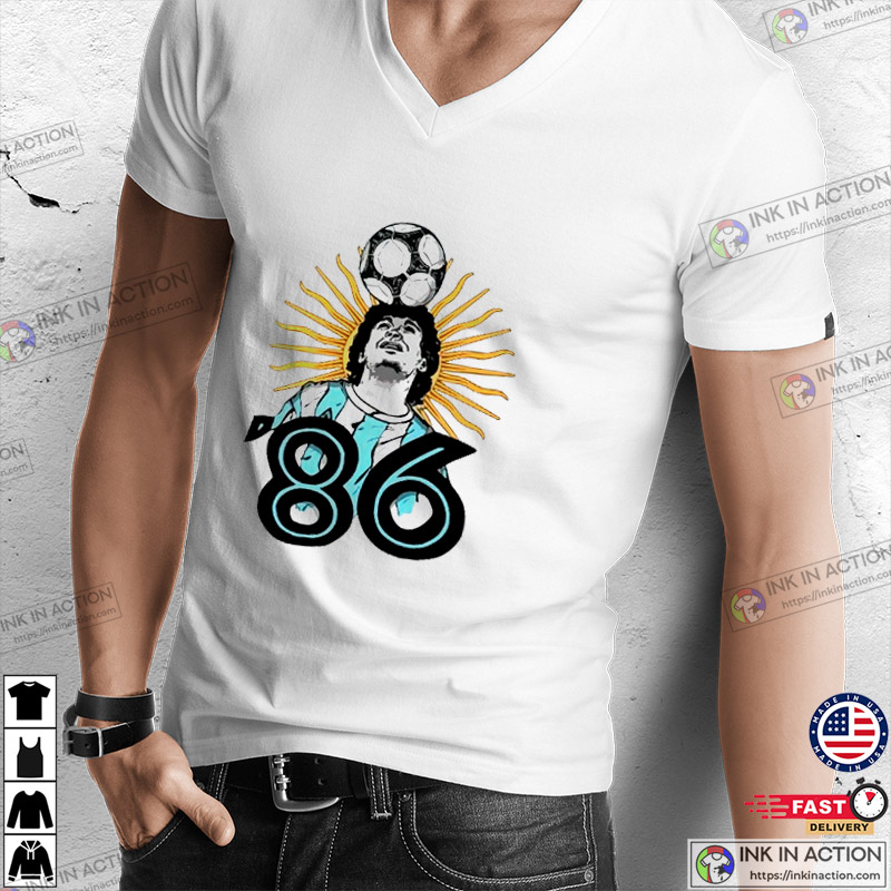 Diego Maradona Pop Art Design T-Shirt by Football Icon - Fine Art America