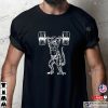 Dinosaur Weight Lifting Barbell Gym Workout T-Shirt